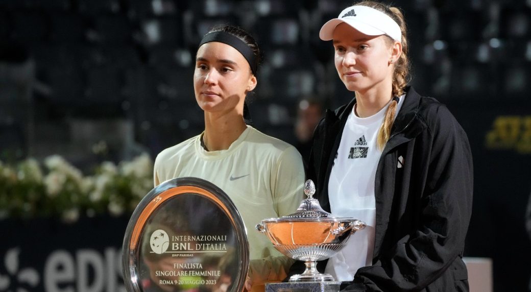 Rybakina wins Italian Open after Kalinina retires due to thigh injury